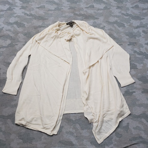 Tommy Bahama Sweaters - Tommy Bahama Cardigan Womens Medium Beige Open Front Long Sleeve